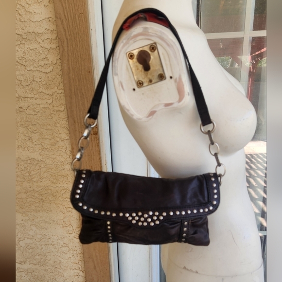 ROCK FOSSIL STUDDED SOFT LEATHER BAG - Picture 4 of 9